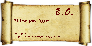 Blistyan Oguz névjegykártya